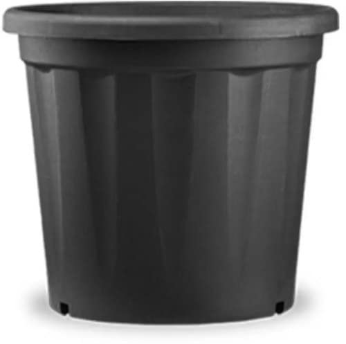 12 inch heavy duty grower plastic pot in brown matte finish