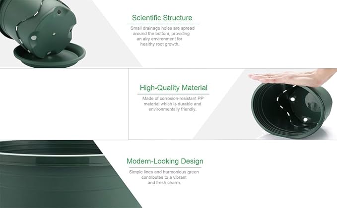 Tall black nursery plastic pot — top-down view