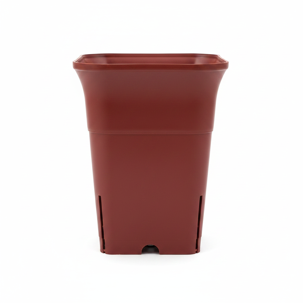 6 Inch Square Pot - Brown