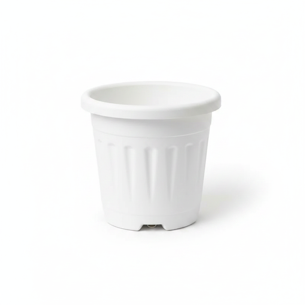 6 Inch White Nursery Grower Pot