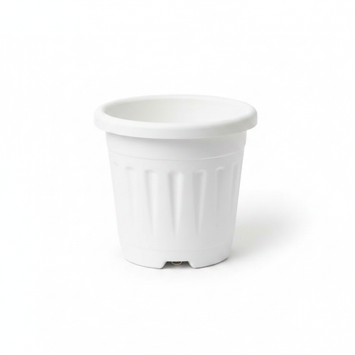 6 Inch White Nursery Grower Pot