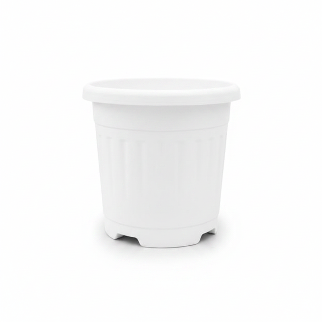 8 Inch White Pot