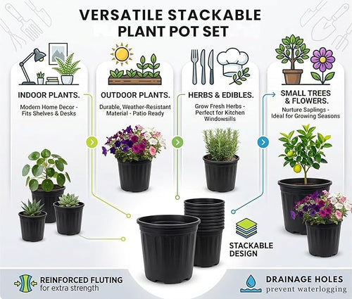 Heavy duty grower plastic pot — product photo