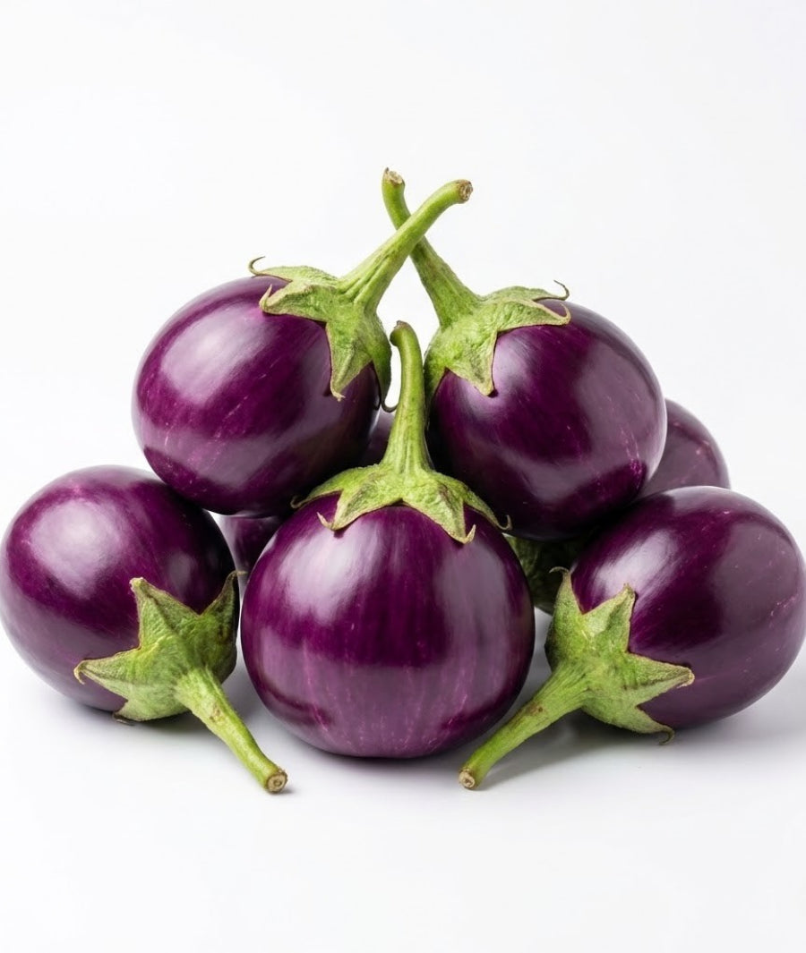 Brinjal - Purple Round Vegetable kitchen garden Seeds