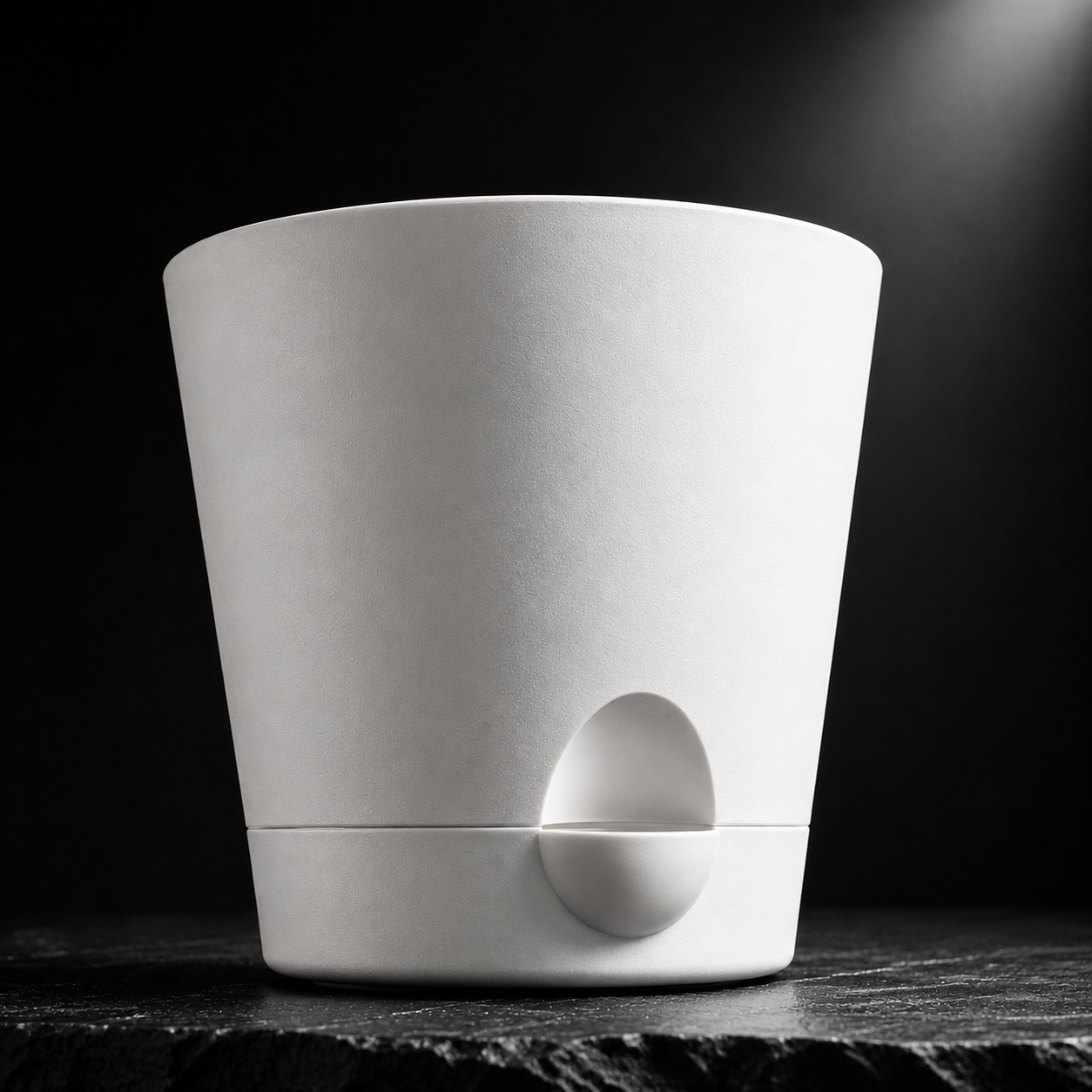 Self Watering Plastic Pot White | Pack of 5 | 4 Inch Indoor Plant Pot with Drainage