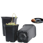 3.5inch square tall pot black.