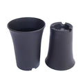 Tall round plastic pot for cacti and succulents — front view