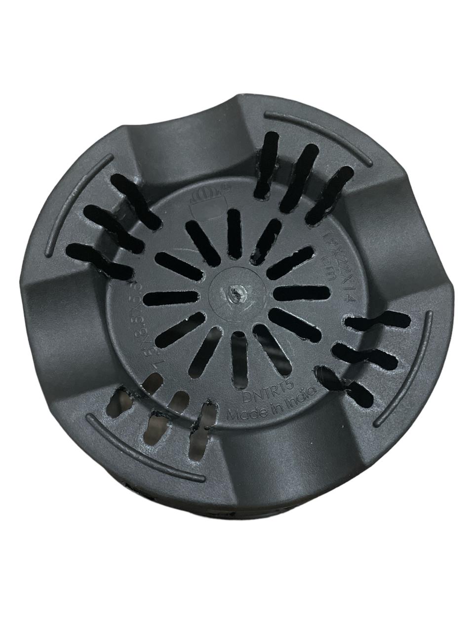 Tall black nursery plastic pot — close-up of rim