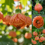 Chinese lantern hibiscus hanging flower – close-up