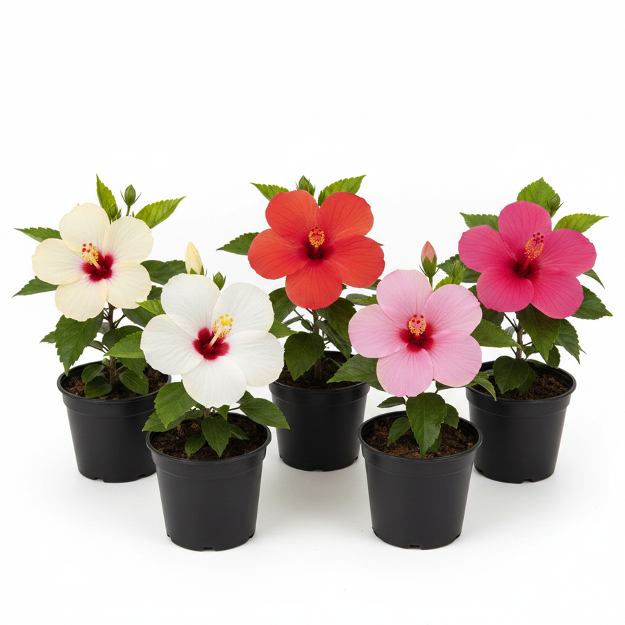 Hibiscus Mix Pack – 5 Plants Combo
