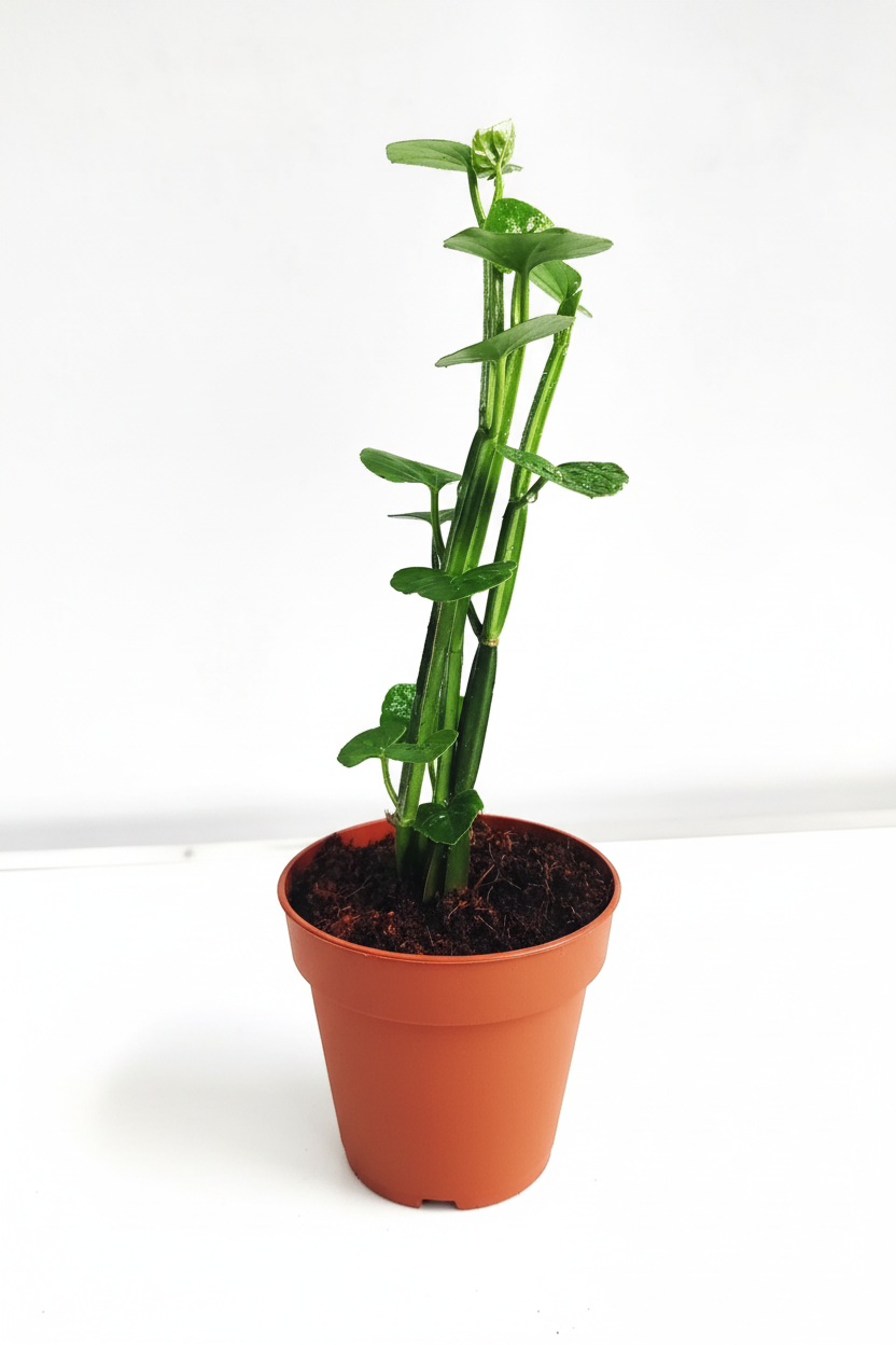 Harjog live plant in a terracotta pot on a white background