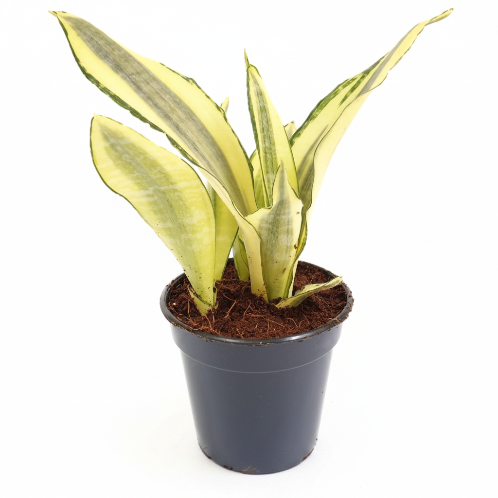 Sansevieria Gold Dust Clean White Background