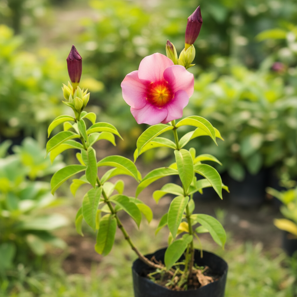 Pink Allamanda Close-Up