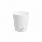 White 4 inch self watering plastic pot