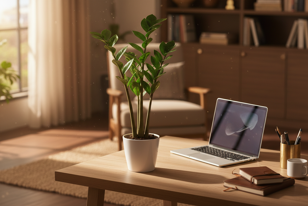 ZZ Plant – Live Low-Maintenance Indoor Plant with Pot.